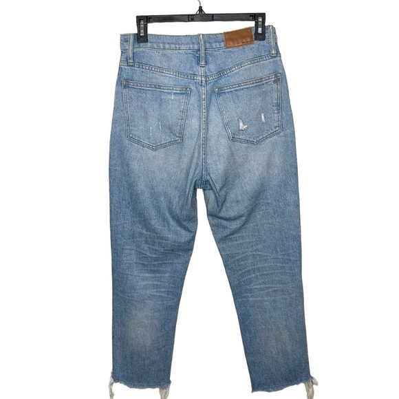 Madewell Classic Straight Leg Distressed Jeans Sz 28 - Picture 4 of 15